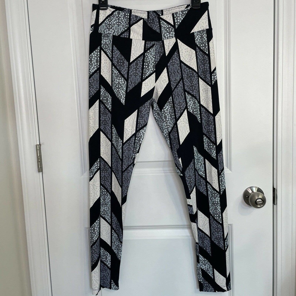 Peony & Me Women's Anthracite Flower Print Full Length Leggings Yoga Pant Medium